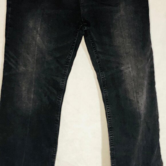 H and m  flare cropped jeans solid black pockets button zipper size 10 READ - Picture 2 of 13